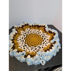 Hand Crocheted Multicolor Doily
